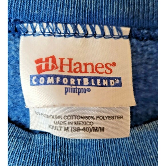 Boho Hanes Blue Size M (38-40) Comfort Blend Southwest Aztec Print Sweatshirt - Picture 3 of 4